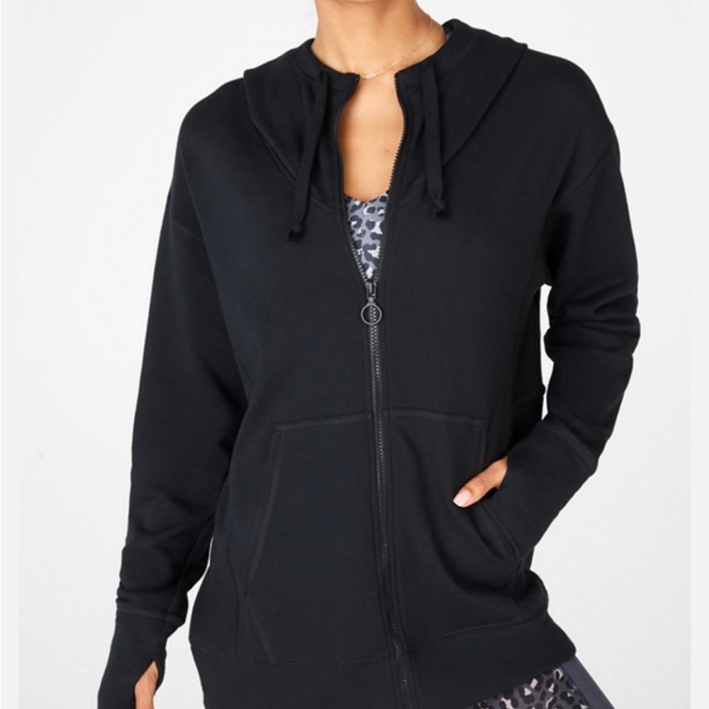 Fabletics Leah Oversized Hoodie NWT Black soft